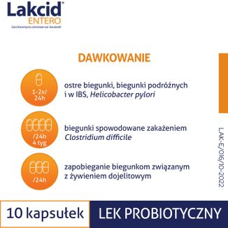 Lakcid Entero 250 mg, 10 kapsułek - 5 - zdjęcie produktu