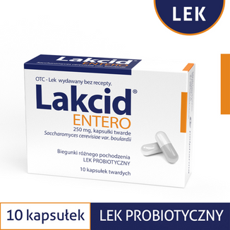 Lakcid Entero 250 mg, 10 kapsułek - 6 - zdjęcie produktu
