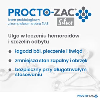 Procto-Zac Silver, krem proktologiczny z kompleksem srebra TIAB, 25 ml - 5 - zdjęcie produktu