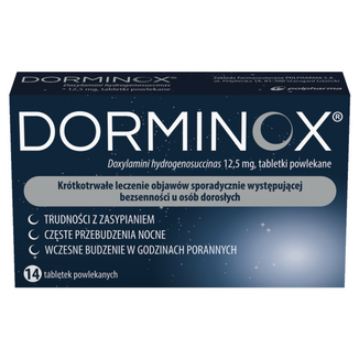 Dorminox 12,5 mg, 14 tabletek powlekanych - 2 - zdjęcie produktu