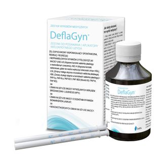 DeflaGyn, zestaw żel dopochwowy, 150 ml + aplikator wielokrotnego użycia, 2 sztuki - zdjęcie produktu