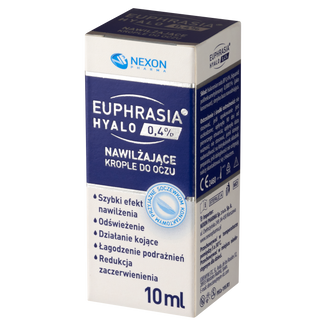 Euphrasia Hyalo 0,4%, nawilżające krople do oczu, 10 ml - zdjęcie produktu