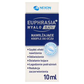 Euphrasia Hyalo 0,4%, nawilżające krople do oczu, 10 ml - 2 - zdjęcie produktu