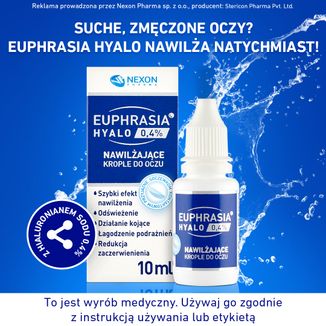 Euphrasia Hyalo 0,4%, nawilżające krople do oczu, 10 ml - 4 - zdjęcie produktu