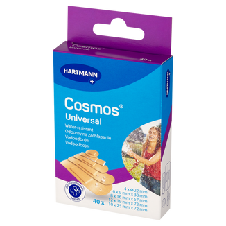 Cosmos Universal, plastry wodoodporne z opatrunkiem, 5 rozmiarów, 40 sztuk - 2 - zdjęcie produktu