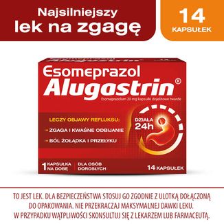 Esomeprazol Alugastrin 20 mg, 14 kapsułek dojelitowych - 2 - zdjęcie produktu