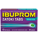 Ibuprom Zatoki Tabs 200 mg + 6,1 mg, 24 tabletki KRÓTKA DATA - miniaturka zdjęcia produktu