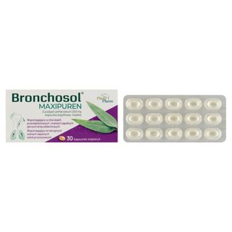 Bronchosol Maxipuren 200 mg, 30 kapsułek dojelitowych miękkich - 2 - zdjęcie produktu
