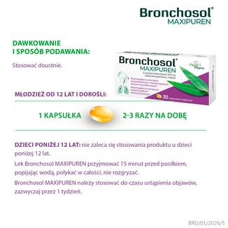 Bronchosol Maxipuren 200 mg, 30 kapsułek dojelitowych miękkich - 10 - zdjęcie produktu