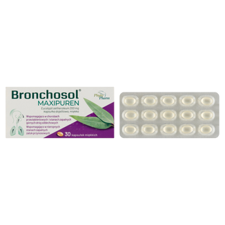 Bronchosol Maxipuren 200 mg, 30 kapsułek dojelitowych miękkich - 2 - zdjęcie produktu
