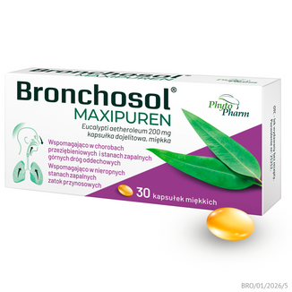 Bronchosol Maxipuren 200 mg, 30 kapsułek dojelitowych miękkich - 6 - zdjęcie produktu
