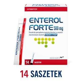 Enterol Forte 500 mg, 14 saszetek - 2 - zdjęcie produktu