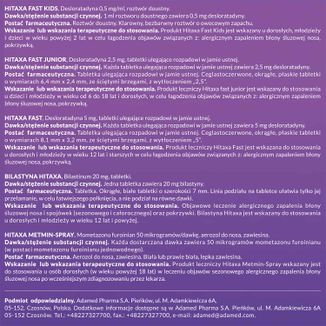 Bilastyna Hitaxa 20 mg, 10 tabletek - 9 - zdjęcie produktu