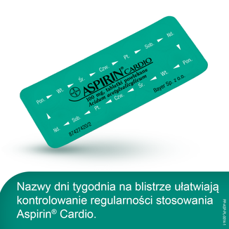 Aspirin Cardio 100 mg, 56 tabletek powlekanych - 6 - zdjęcie produktu