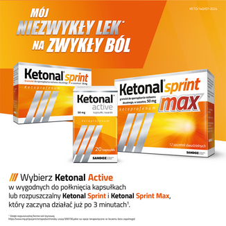 Ketonal Active 50 mg, 30 kapsułek twardych - 2 - zdjęcie produktu