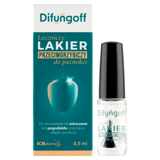 Difungoff, leczniczy lakier przeciwgrzybiczy do paznokci, 4,5 ml - 2 - zdjęcie produktu