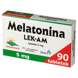 Melatonina LEK-AM 5 mg, 90 tabletek - miniaturka zdjęcia produktu