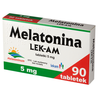 Melatonina LEK-AM 5 mg, 90 tabletek - zdjęcie produktu