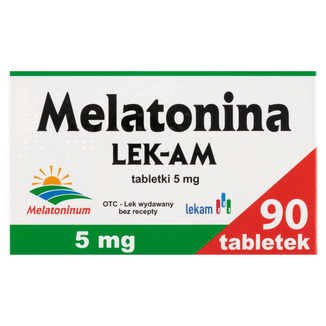 Melatonina LEK-AM 5 mg, 90 tabletek - 2 - zdjęcie produktu