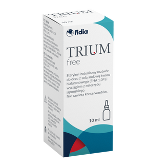 Trium Free, nawilżające krople do oczu, roztwór, 10 ml - zdjęcie produktu