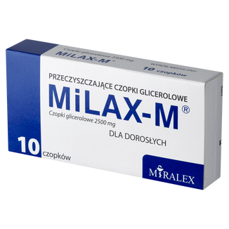 Milax-M 2500 mg, czopki glicerolowe dla dorosłych, 10 sztuk - 2 - zdjęcie produktu