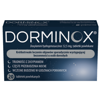 Dorminox 12,5 mg, 20 tabletek powlekanych USZKODZONE OPAKOWANIE - 2 - zdjęcie produktu