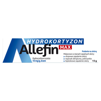 Hydrokortyzon Allefin Max 10 mg/ g, krem, 15 g - zdjęcie produktu