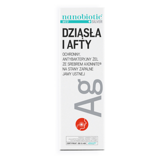 Nanobiotic Med Plus Silver Dziąsła i Afty, żel na stany zapalne jamy ustnej, 15 ml - 2 - zdjęcie produktu