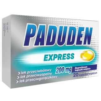 Paduden Express 200 mg, 20 kapsułek KRÓTKA DATA - zdjęcie produktu