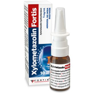 Xylometazolin Fortis 1 mg/ml, aerozol do nosa, 10 ml USZKODZONE OPAKOWANIE - zdjęcie produktu