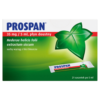 Prospan 35 mg/5 ml, płyn doustny, 5 ml x  21 saszetek KRÓTKA DATA - zdjęcie produktu