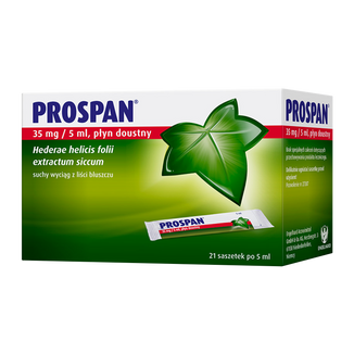 Prospan 35 mg/5 ml, płyn doustny, 5 ml x  21 saszetek - zdjęcie produktu