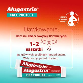 Alugastrin Max Protect, zawiesina doustna, 10 saszetek - 5 - zdjęcie produktu