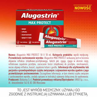Alugastrin Max Protect, zawiesina doustna, 10 saszetek - 6 - zdjęcie produktu