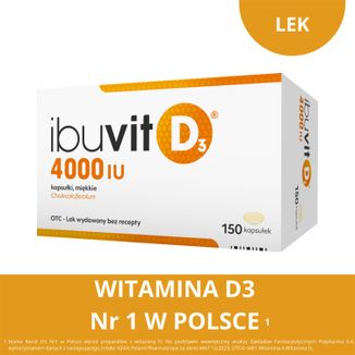 Ibuvit D3 4000 IU, 150 kapsułek - 2 - zdjęcie produktu