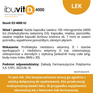 Ibuvit D3 4000 IU, 150 kapsułek - 7 - zdjęcie produktu