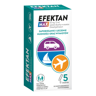 Efektan Max 50 mg/5 ml, roztwór doustny, 5 saszetek - zdjęcie produktu