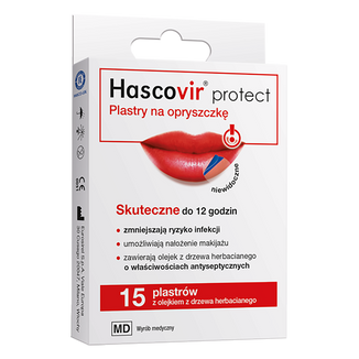 Hascovir Protect, plastry na opryszczkę, 15 sztuk - 2 - zdjęcie produktu