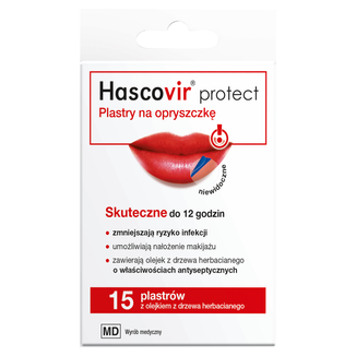 Hascovir Protect, plastry na opryszczkę, 15 sztuk - 3 - zdjęcie produktu