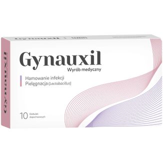Gynauxil, globulki dopochwowe, 10 sztuk KRÓTKA DATA - zdjęcie produktu