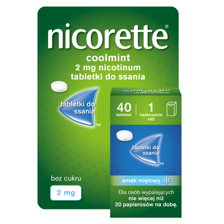 Nicorette Coolmint 2 mg, 40 tabletek do ssania - zdjęcie produktu