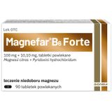 Magnefar B6 Forte 100 mg + 10,10 mg, magnez z witaminą B6, 90 tabletek powlekanych - miniaturka zdjęcia produktu