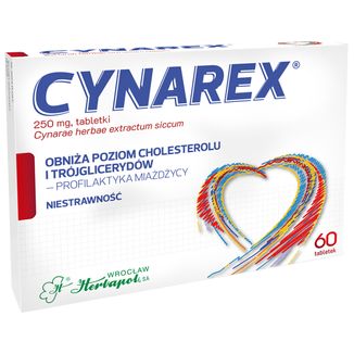 Cynarex 250 mg, 60 tabletek - zdjęcie produktu