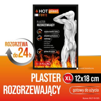 Hot Plast Forte, plaster rozgrzewający, rozmiar XL, 12 cm x 18 cm, 1 sztuka - 2 - zdjęcie produktu