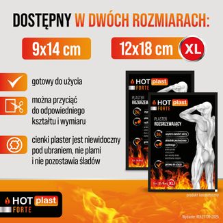 Hot Plast Forte, plaster rozgrzewający, rozmiar XL, 12 cm x 18 cm, 1 sztuka - 6 - zdjęcie produktu