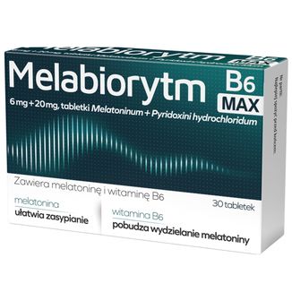 Melabiorytm B6 Max 6 mg + 20 mg, 30 tabletek - zdjęcie produktu