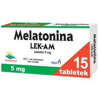 Melatonina LEK-AM 5 mg, 15 tabletek - zdjęcie produktu