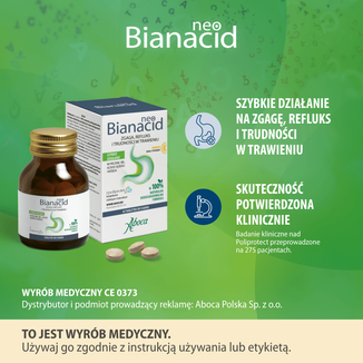 NeoBianacid, zgaga, refluks i trudności w trawieniu, smak cytrynowy, 45 tabletek do ssania - 2 - zdjęcie produktu