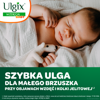 Ulgix Wzdęcia Baby 147 mg/ml, emulsja doustna z symetykonem ze strzykawką dozującą, 40 g - 2 - zdjęcie produktu