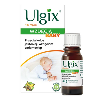 Ulgix Wzdęcia Baby, emulsja doustna z symetykonem ze strzykawką dozującą, 40 g - 2 - zdjęcie produktu